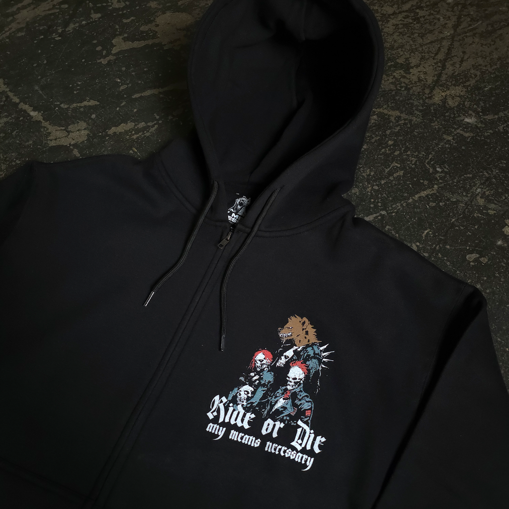 Ride or Die Zip Up Hoodie - P's One-Stop Shop 