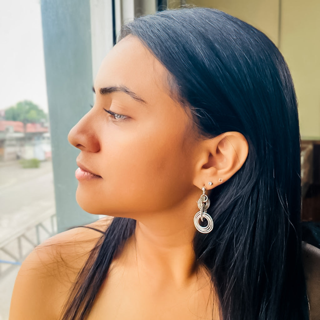 Ripple silver earrings - P's One-Stop Shop 