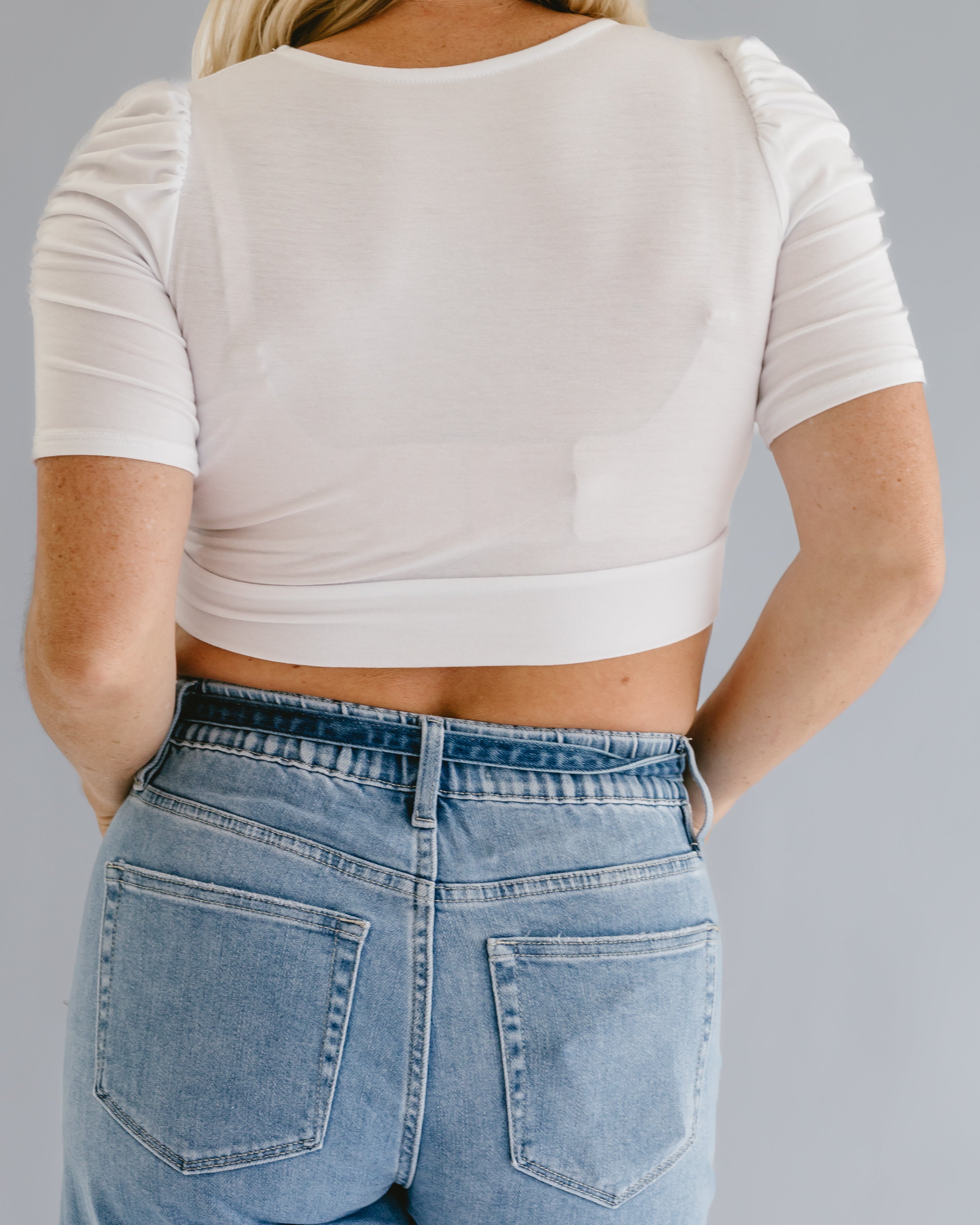 Ruched Sleeve Halftee - P's One-Stop Shop 