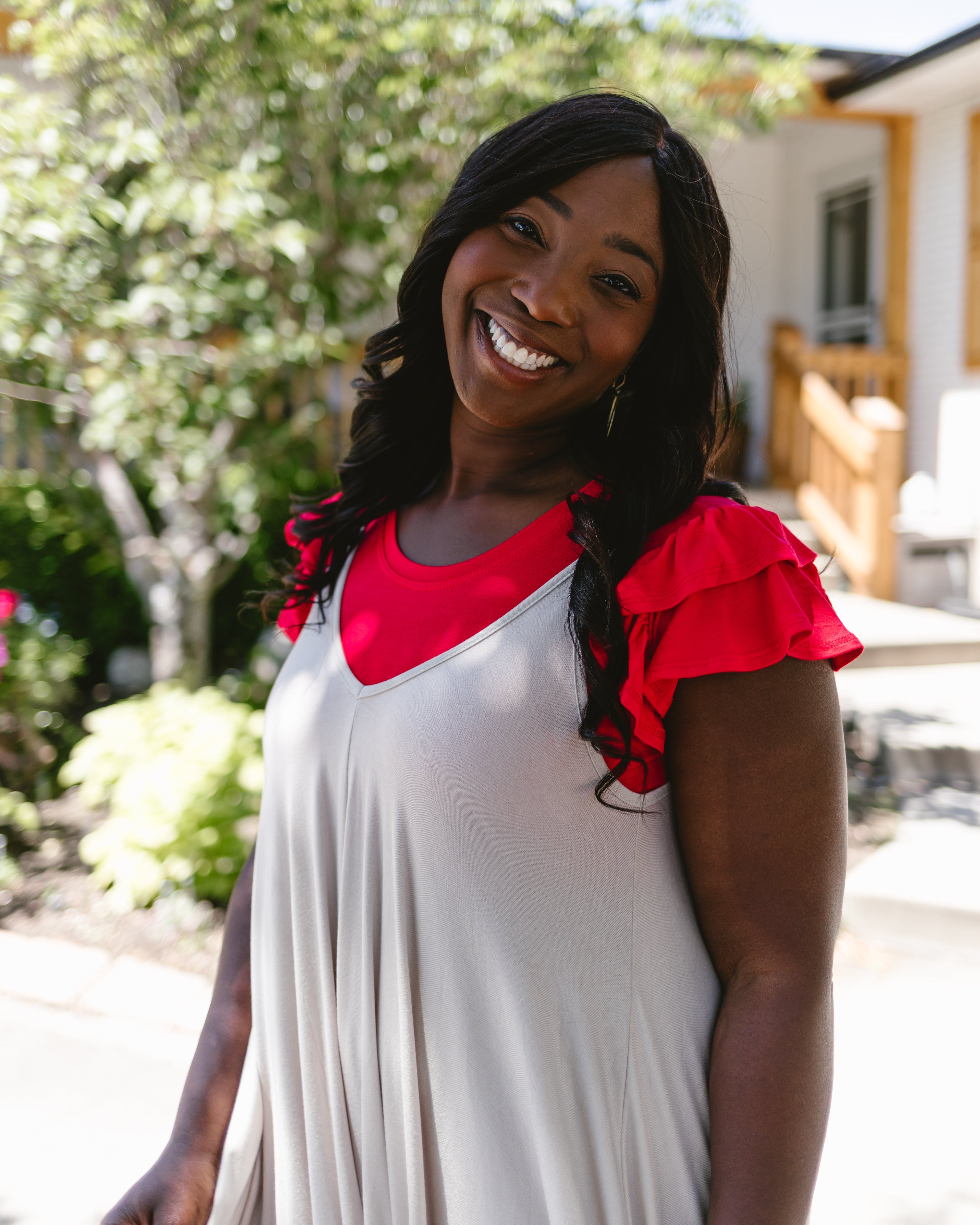 Ruffle Sleeve Halftee - P's One-Stop Shop 