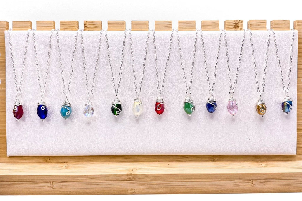 Silver Birthstone necklace - P's One-Stop Shop 