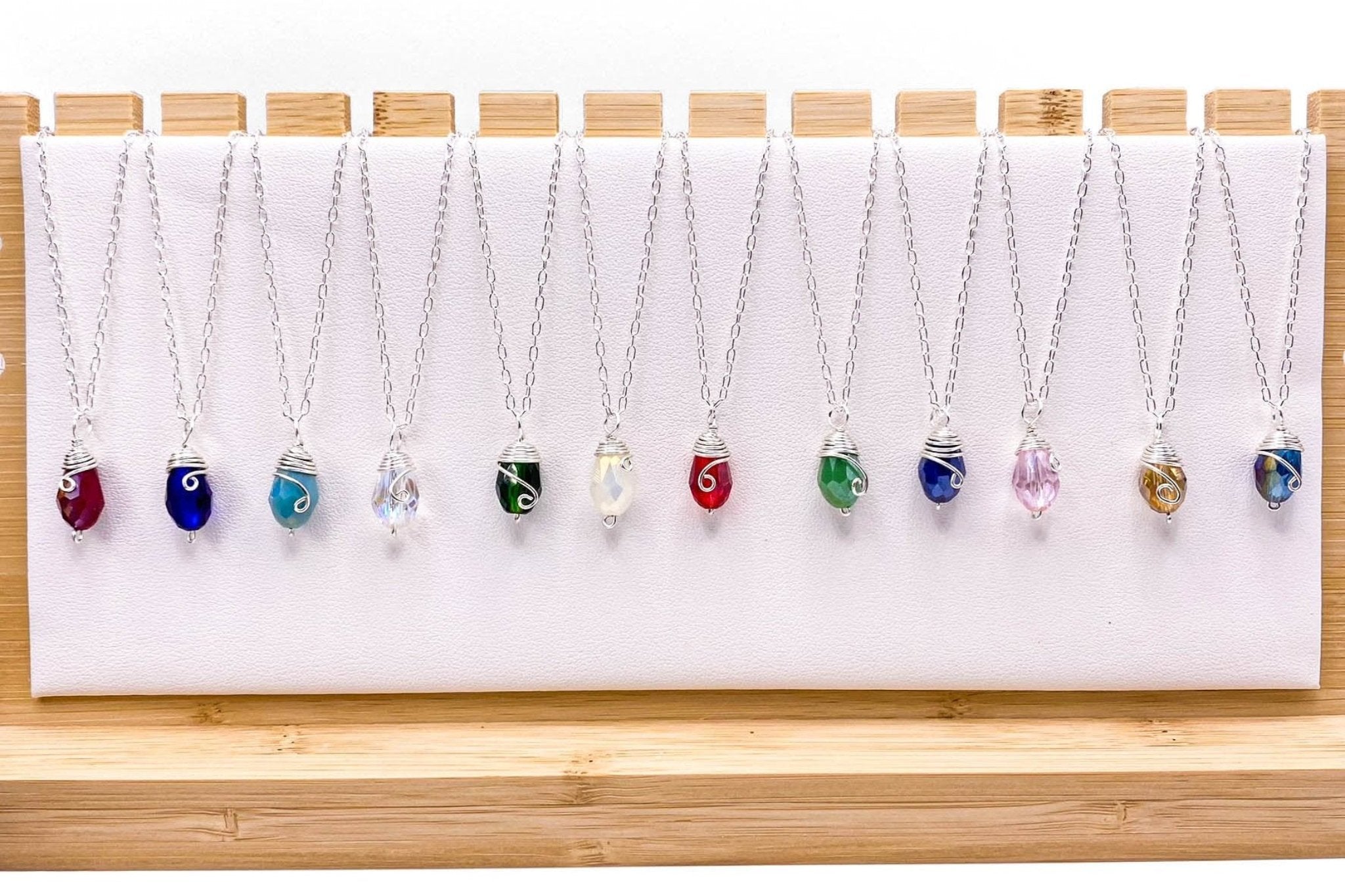 Silver Birthstone necklace - P's One-Stop Shop 