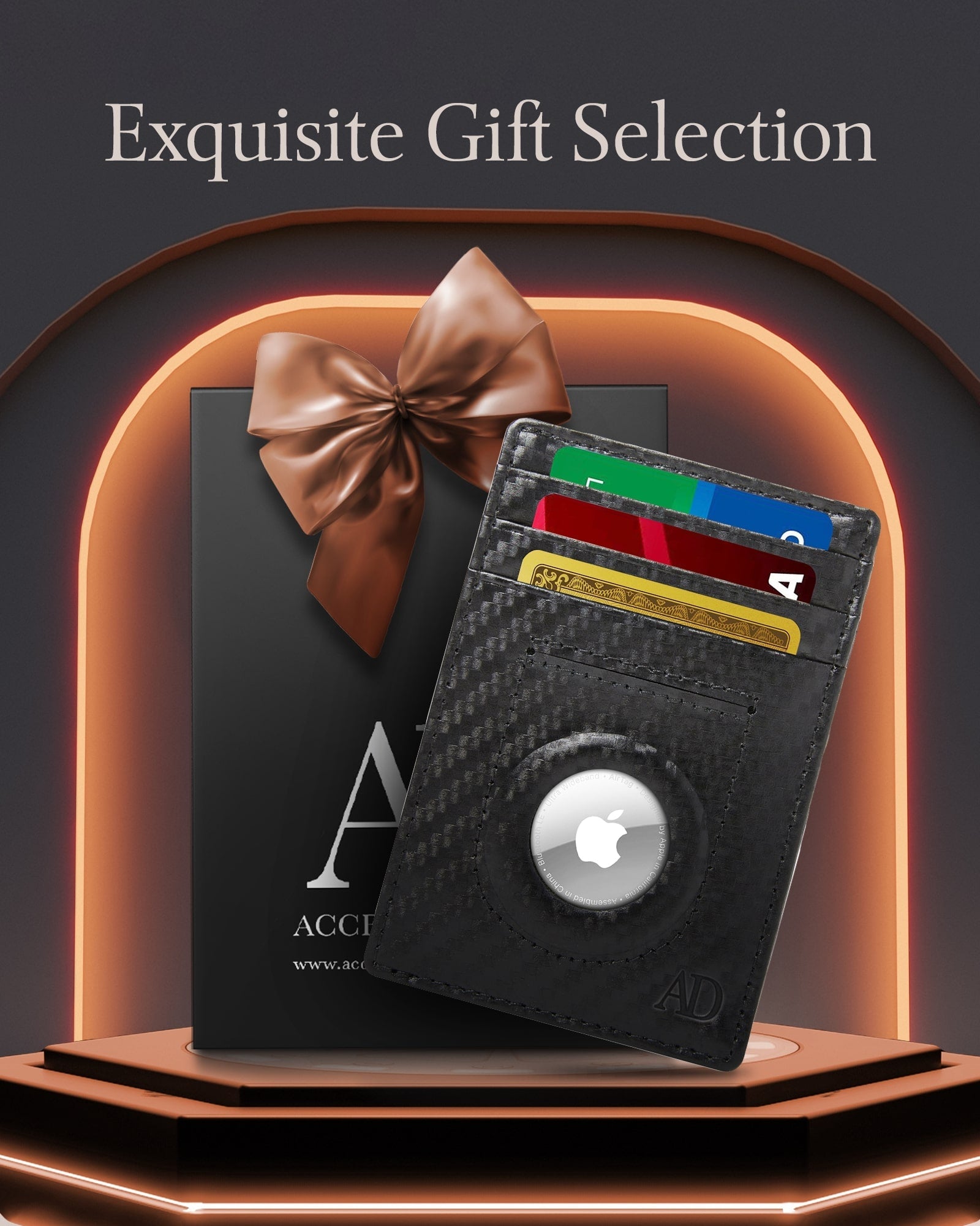 Slim Card Holder With Air Tag Holder - P's One-Stop Shop 