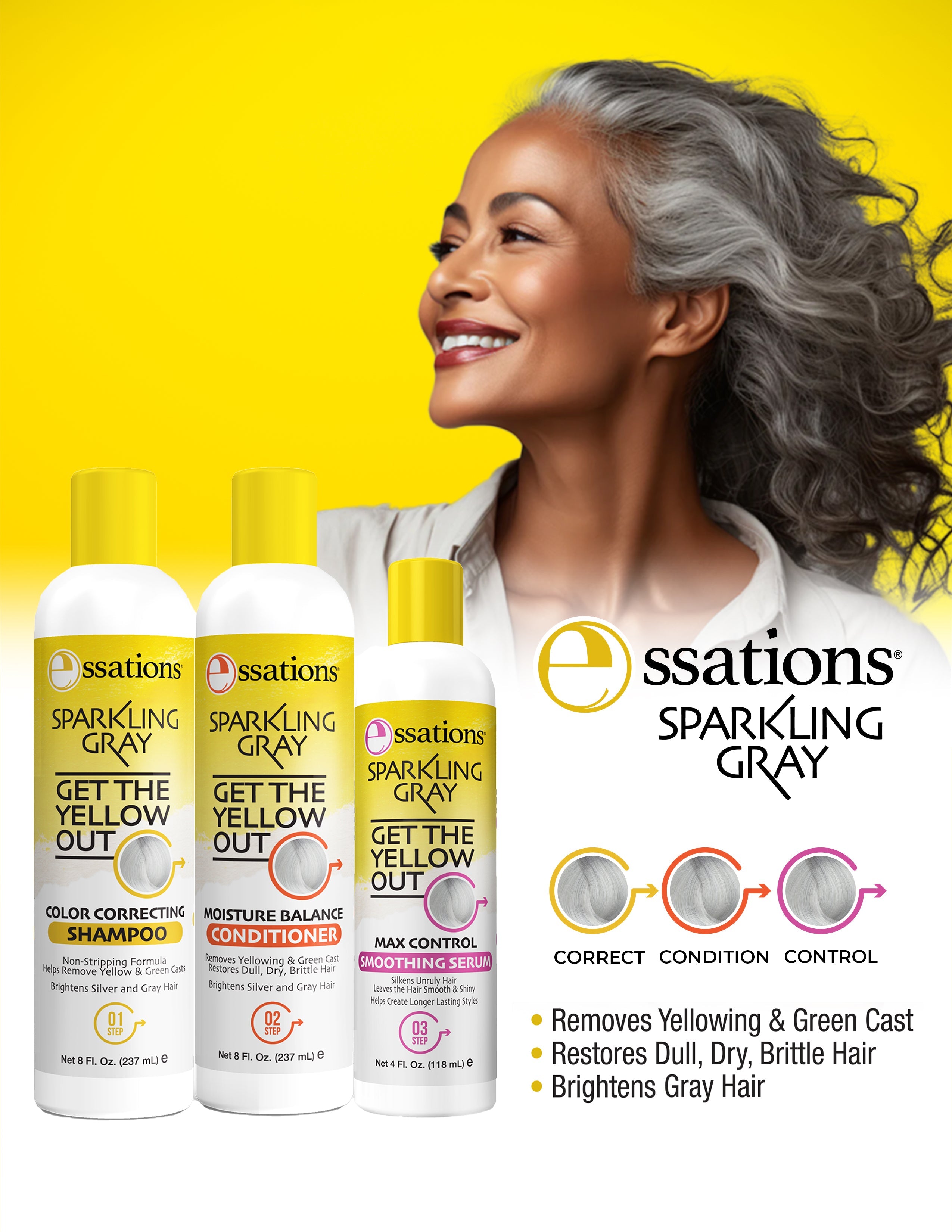 Sparkling Gray Color Correcting Shampoo by Essations - P's One-Stop Shop 