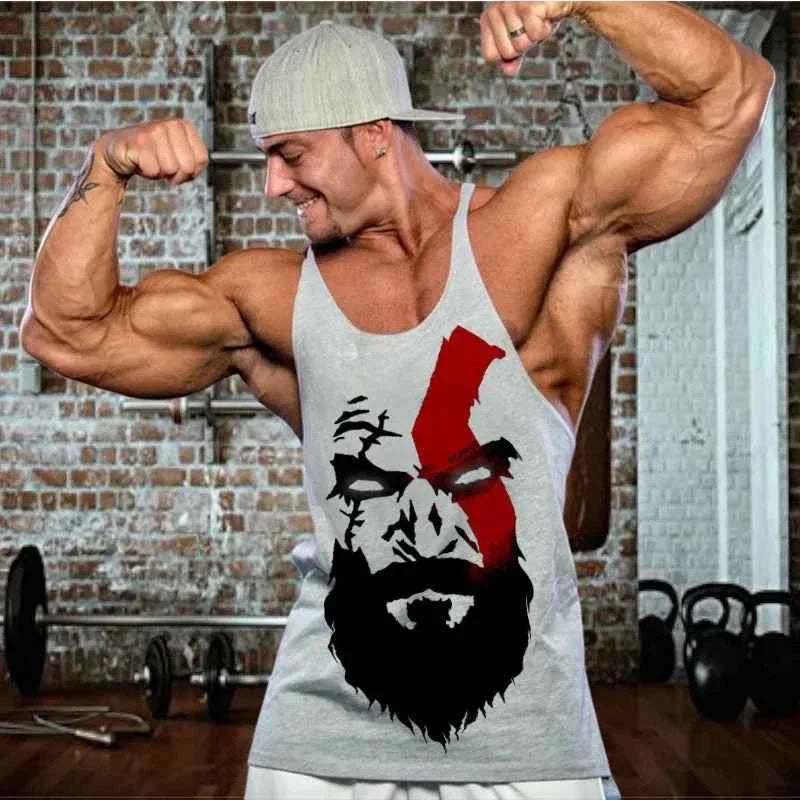 Spartan Print Men's Gym Tank Tops - P's One-Stop Shop 