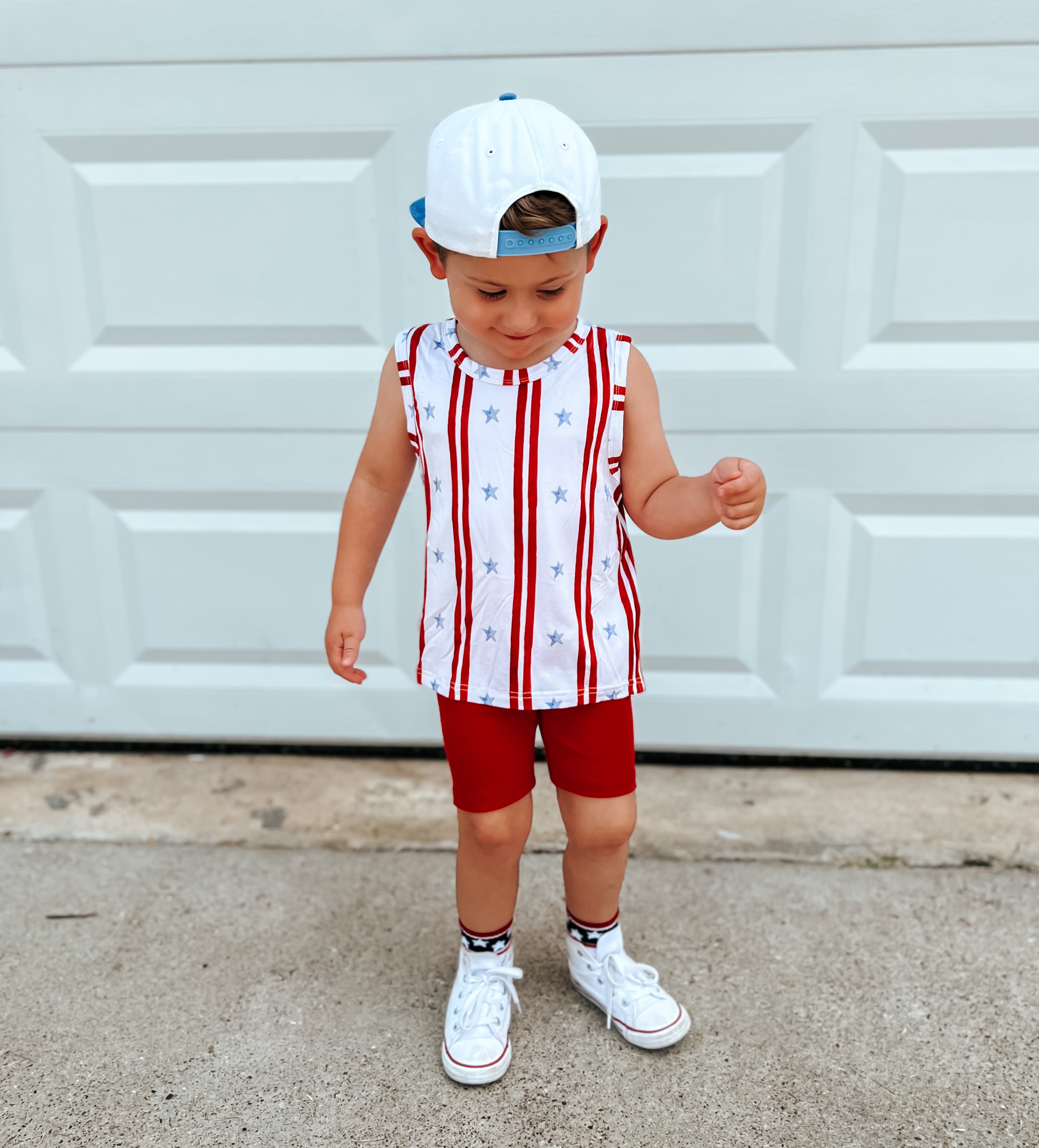 Stars & Stripes Bamboo Tank - P's One-Stop Shop 