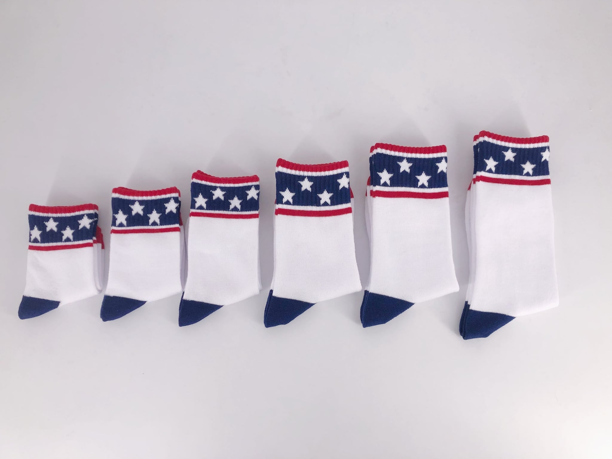 Stars and Stripes 4th of July Socks - Infant, Toddler, Youth & Adult Sizes - P's One-Stop Shop 