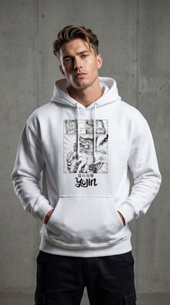 Sudden Attack Cat Hoodie - P's One-Stop Shop 