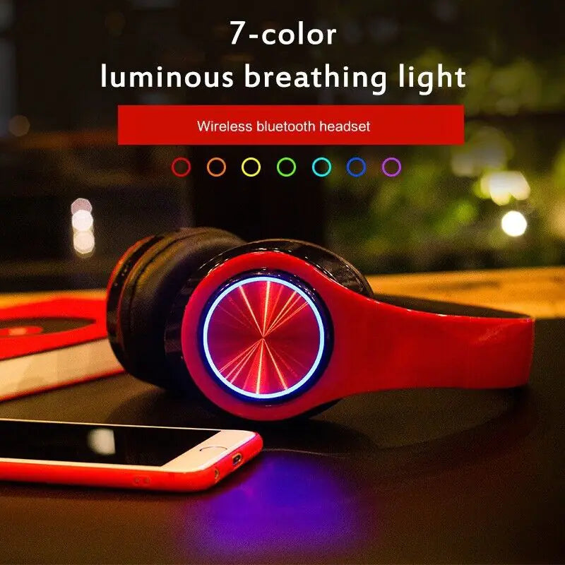 Super Bass Wireless Bluetooth Headphones Foldable Stereo Earphones Headsets Mic - P's One-Stop Shop 