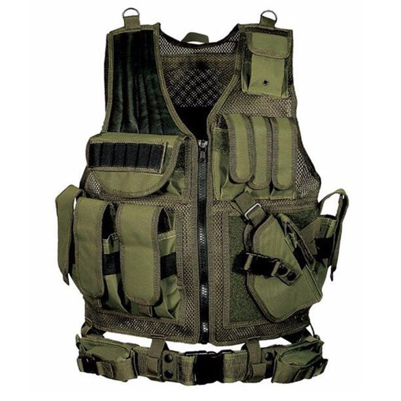 Tactical Vest Military Combat Army Armor Vests Molle Airsoft Plate Carrier Swat Vest Outdoor Hunting Fishing CS Training Vest - P's One-Stop Shop 