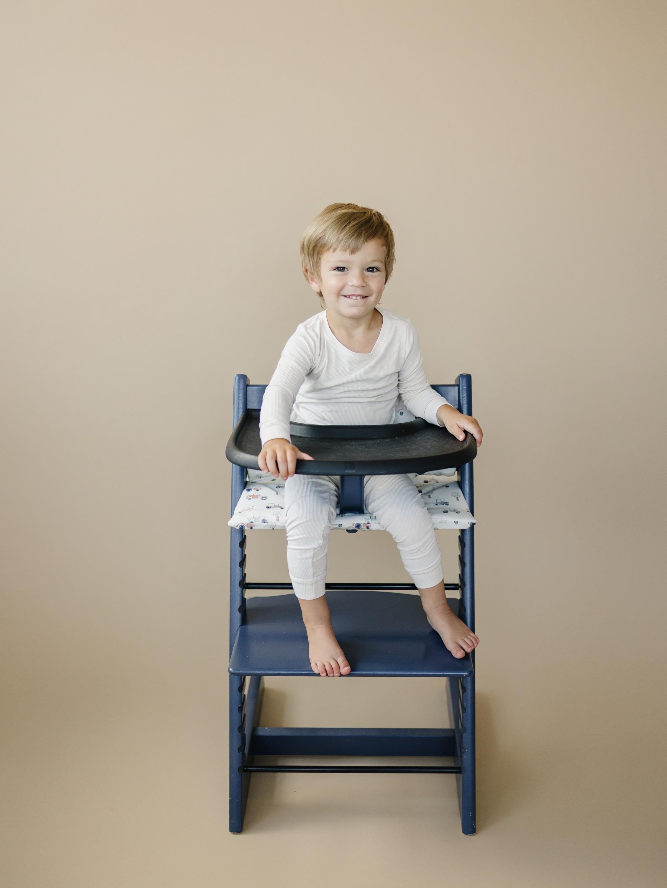 Tiny Tractors Cushion for the Stokke Tripp Trapp Highchair - Wipeable Cover - Baby Highchair Accessories - P's One-Stop Shop 