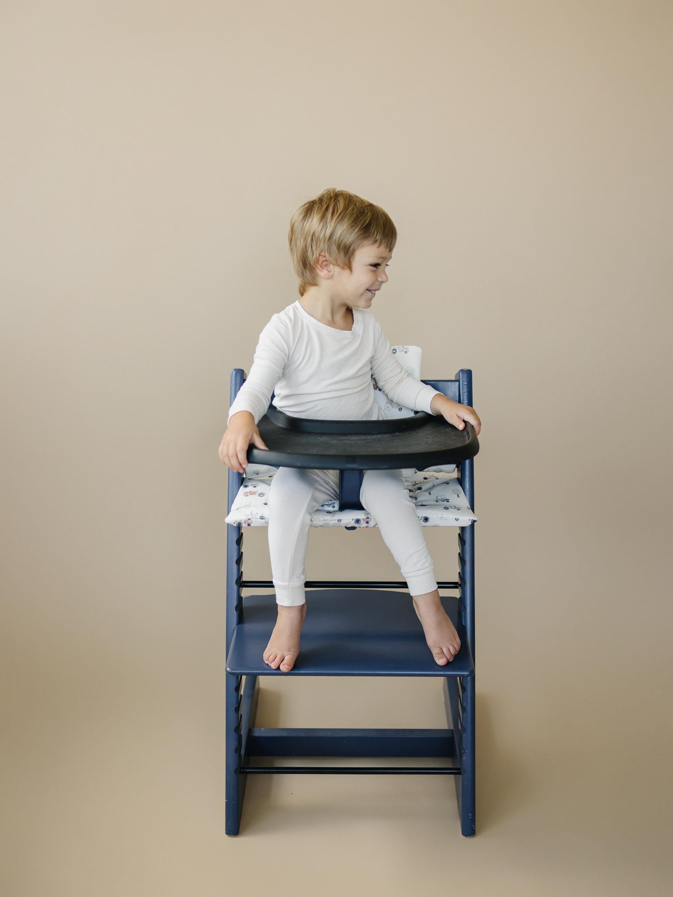 Tiny Tractors Cushion for the Stokke Tripp Trapp Highchair - Wipeable Cover - Baby Highchair Accessories - P's One-Stop Shop 