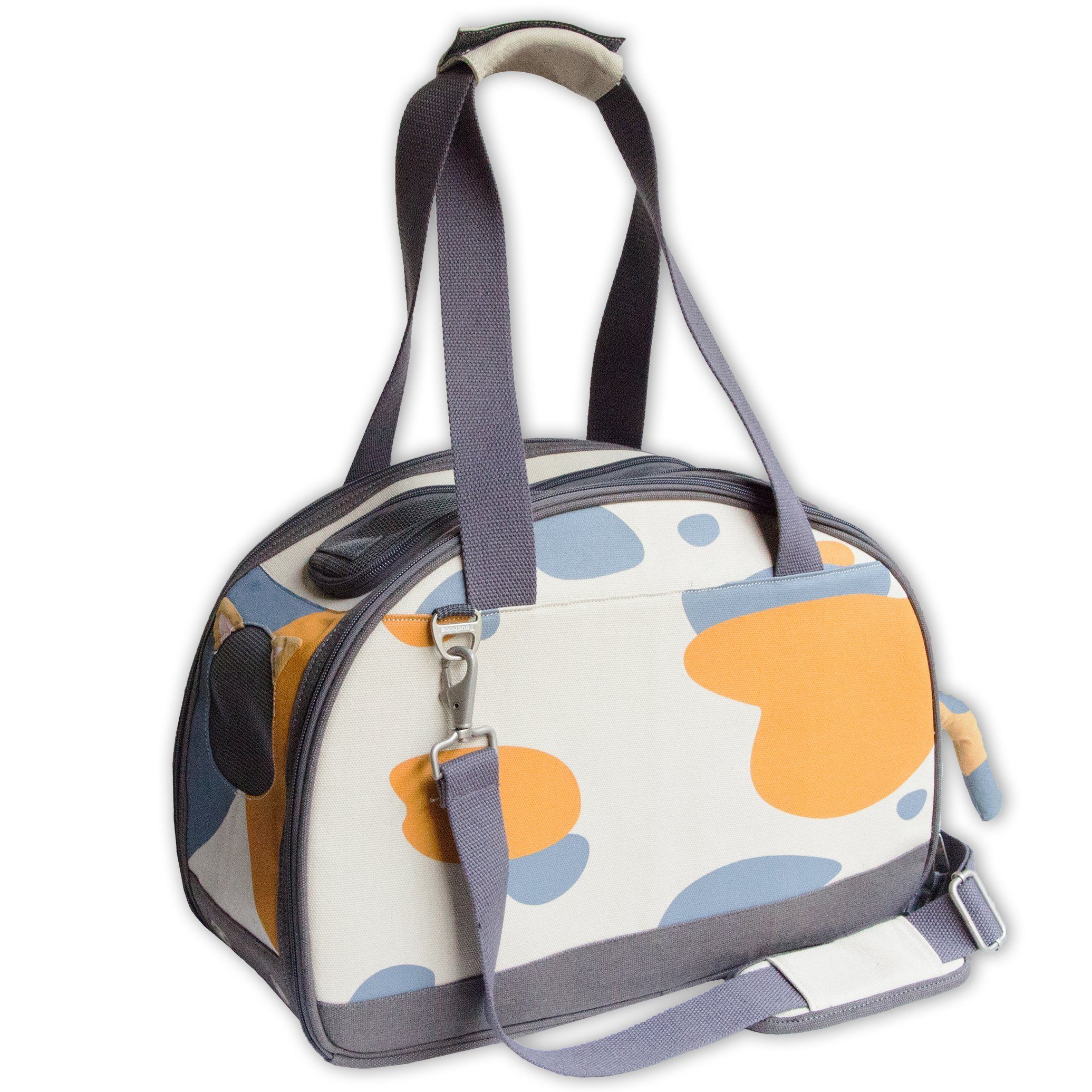 Touchcat 'Tote-Tails' Designer Airline Approved Collapsible Cat Carrier - P's One-Stop Shop 