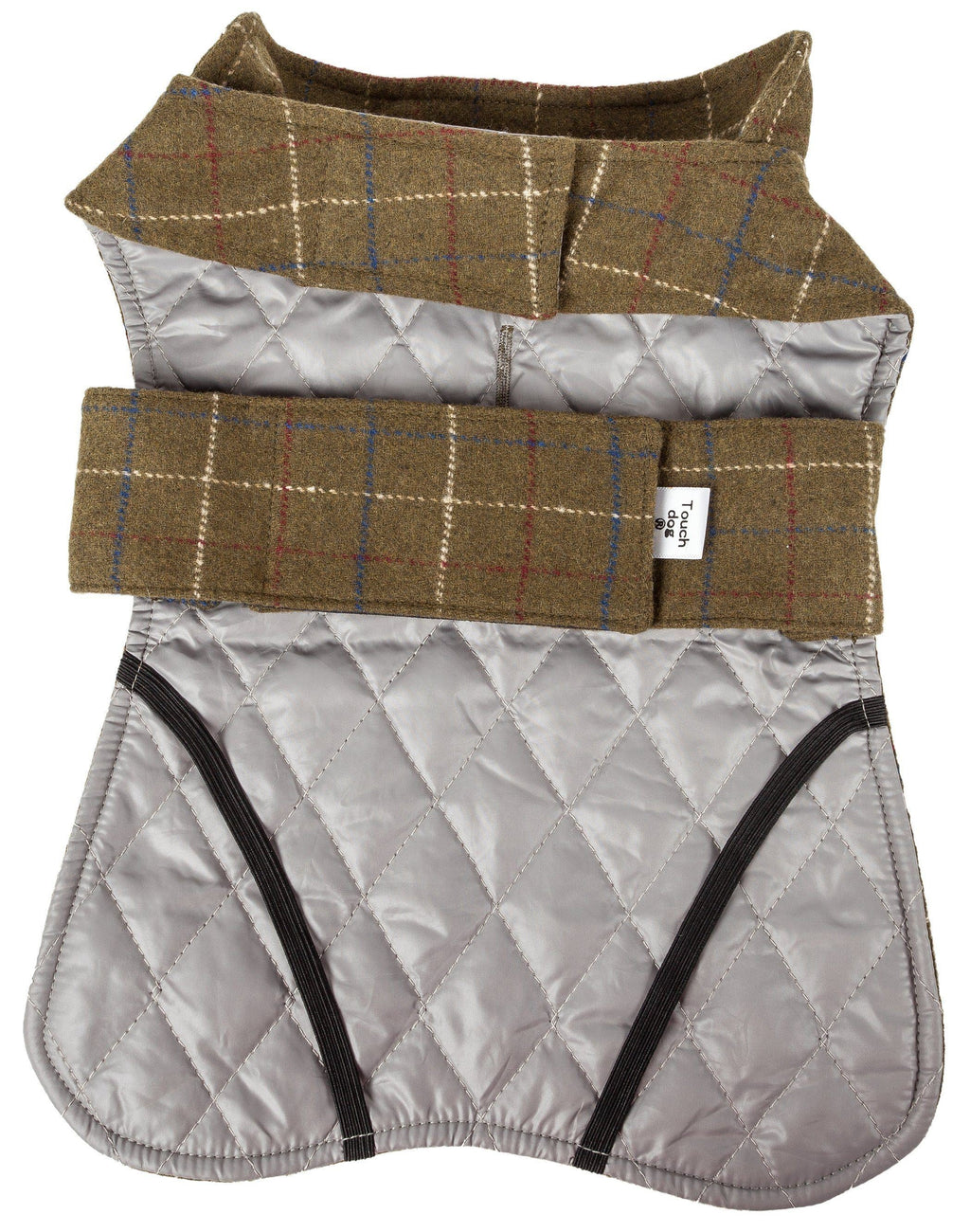 Touchdog ® 2-In-1 Windowpane Plaid Dog Jacket and Matching Reversible Dog Mat - P's One-Stop Shop 