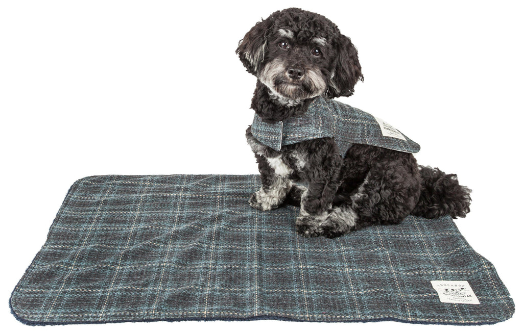 Touchdog ® 2-In-1 Windowpane Plaid Matching Dog Jacket and Reversible Dog Mat - P's One-Stop Shop 