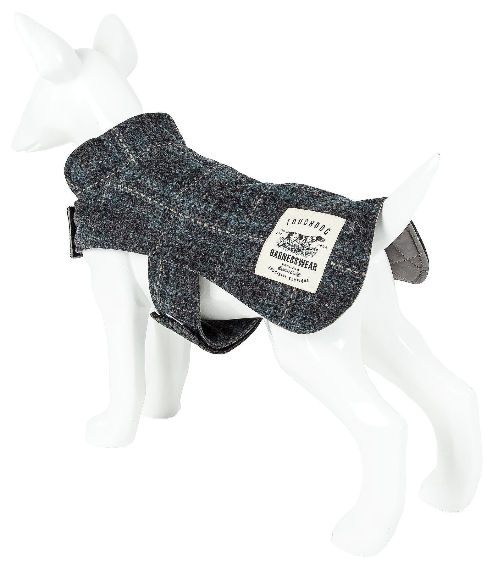 Touchdog ® 2-In-1 Windowpane Plaid Matching Dog Jacket and Reversible Dog Mat - P's One-Stop Shop 