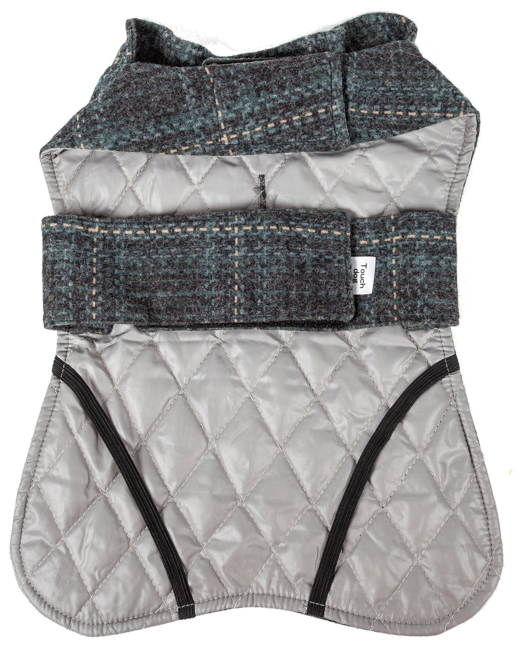 Touchdog ® 2-In-1 Windowpane Plaid Matching Dog Jacket and Reversible Dog Mat - P's One-Stop Shop 