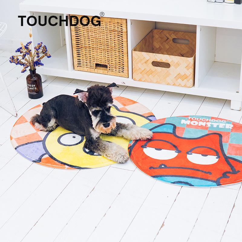 Touchdog Cartoon Sleepy Monster Rounded Cat and Dog Mat - P's One-Stop Shop 