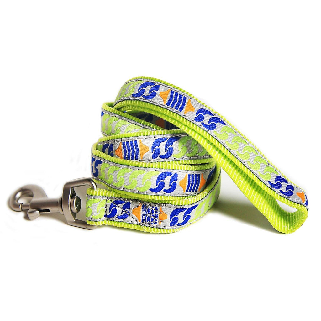 Touchdog 'Chain Printed' Tough Stitched Embroidered Collar and Leash - P's One-Stop Shop 