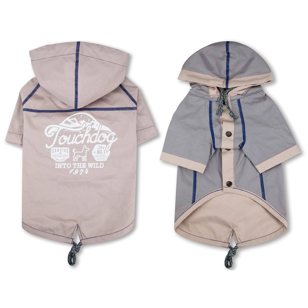 Touchdog 'Cloudburst' Reversible Fashion Waterproof Dog Raincoat - P's One-Stop Shop 