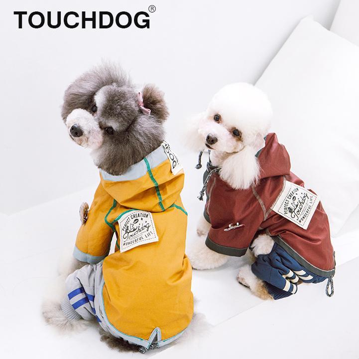 Touchdog 'Cloudburst' Reversible Fashion Waterproof Dog Raincoat - P's One-Stop Shop 