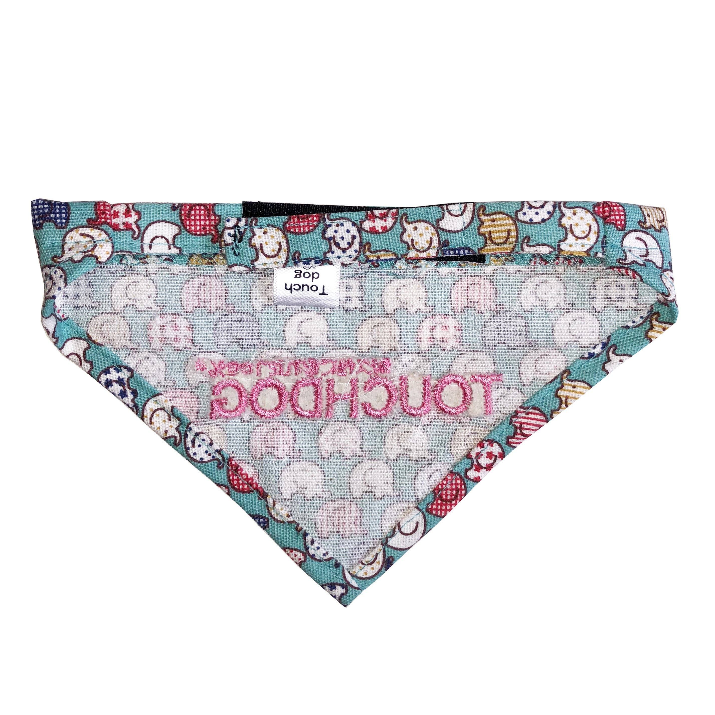 Touchdog Elephant Patterned Hook-and-Loop Fashion Dog Bandana - P's One-Stop Shop 