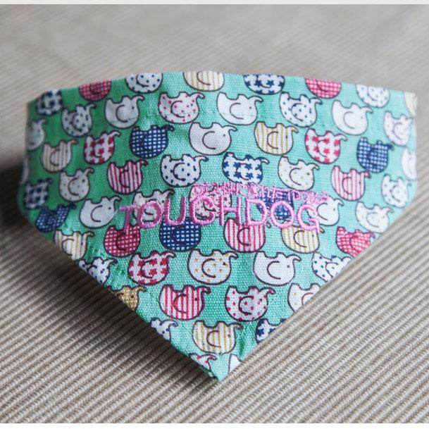 Touchdog Elephant Patterned Hook-and-Loop Fashion Dog Bandana - P's One-Stop Shop 