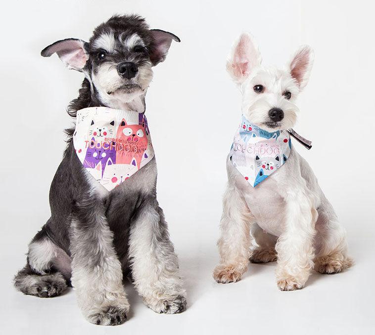 Touchdog ®'Head-Popper' Fashion Designer Printed Hook-and-Loop Dog Bandana - P's One-Stop Shop 