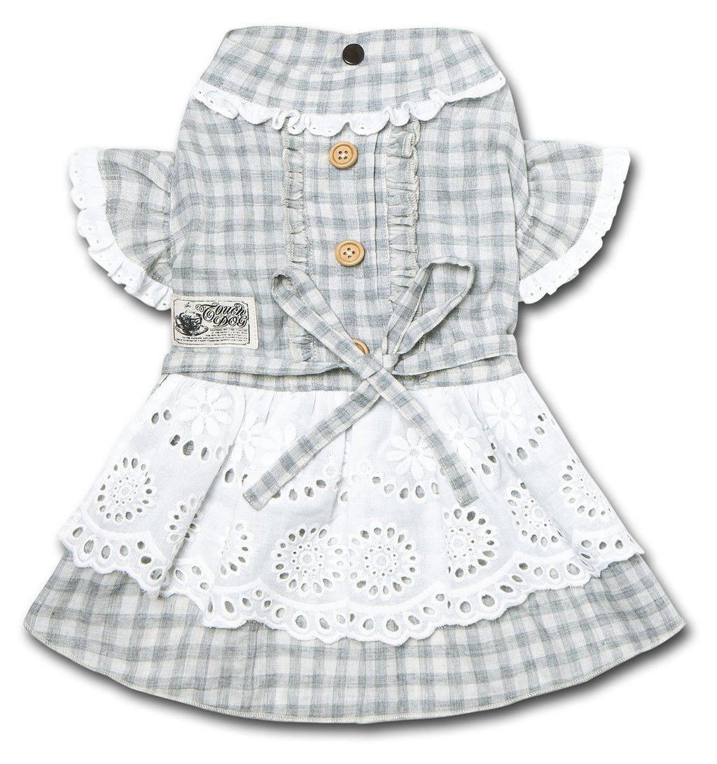Touchdog 'I love Poochi' Classical Plaid Fashion Designer Dog Dress - P's One-Stop Shop 