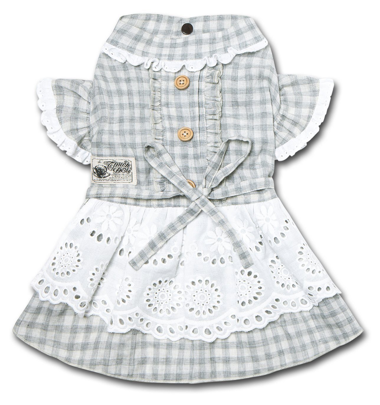 Touchdog 'I love Poochi' Classical Plaid Fashion Designer Dog Dress - P's One-Stop Shop 