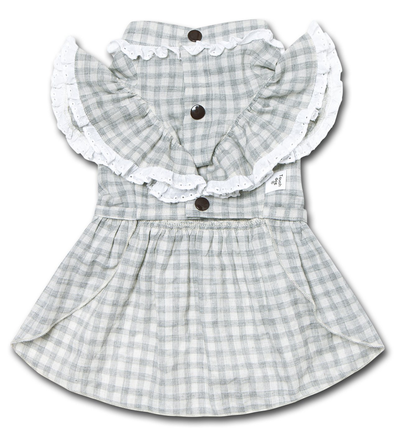 Touchdog 'I love Poochi' Classical Plaid Fashion Designer Dog Dress - P's One-Stop Shop 