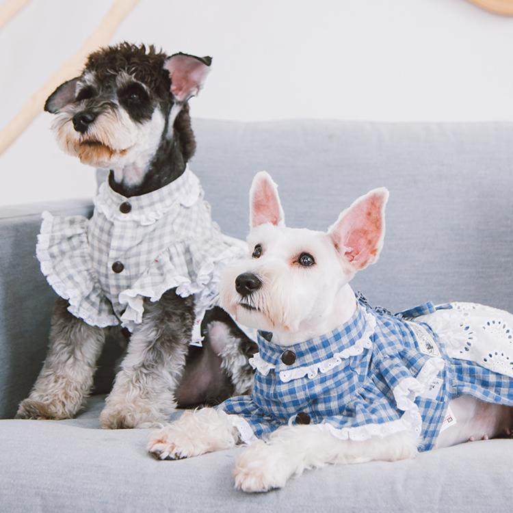 Touchdog 'I love Poochi' Classical Plaid Fashion Designer Dog Dress - P's One-Stop Shop 
