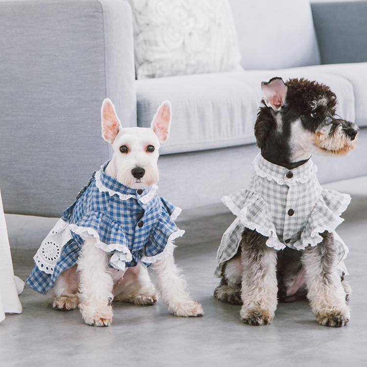 Touchdog 'I love Poochi' Classical Plaid Fashion Designer Dog Dress - P's One-Stop Shop 