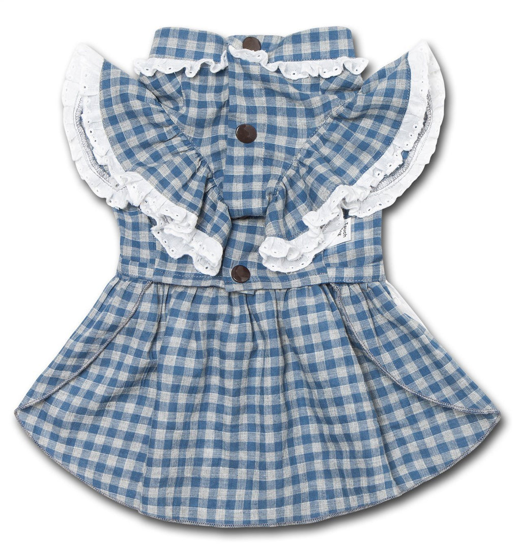 Touchdog 'I love Poochi' Classical Plaid Fashion Designer Dog Dress - P's One-Stop Shop 