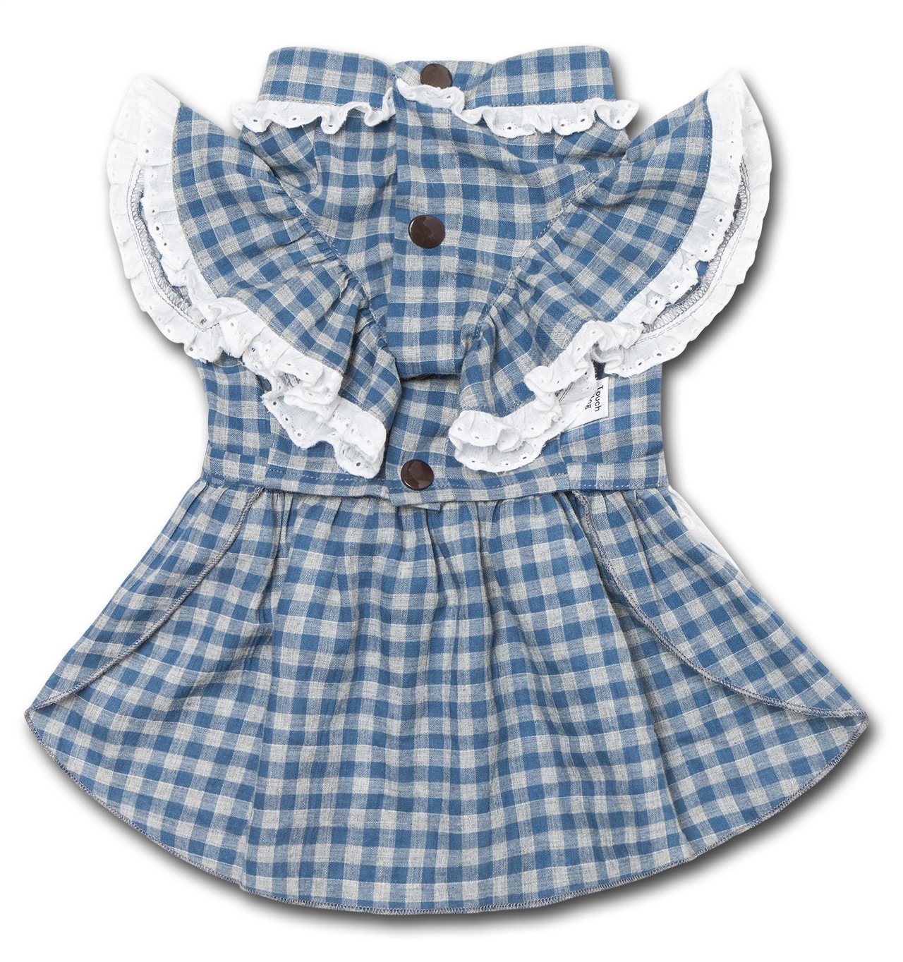 Touchdog 'I love Poochi' Classical Plaid Fashion Designer Dog Dress - P's One-Stop Shop 