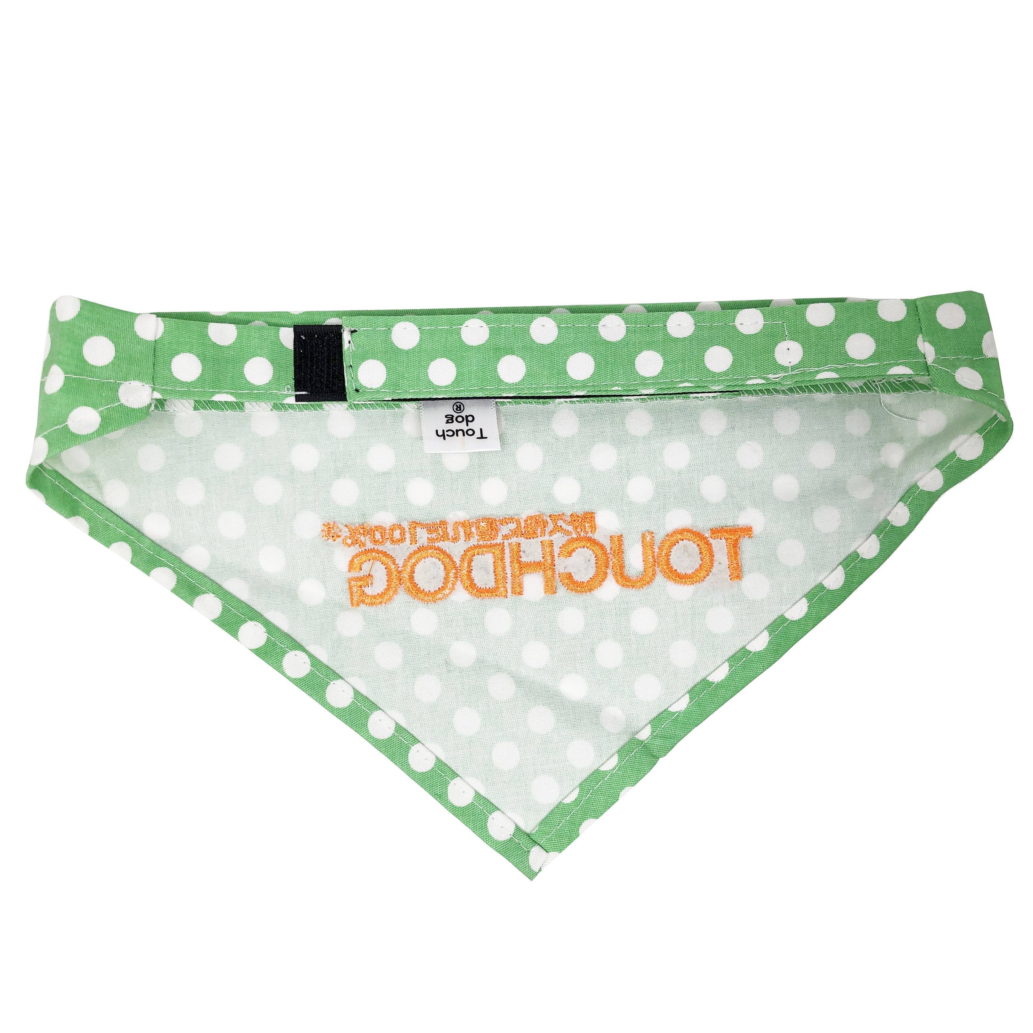 Touchdog Polka-dot Patterned Hook-and-Loop Fashion Dog Bandana - P's One-Stop Shop 