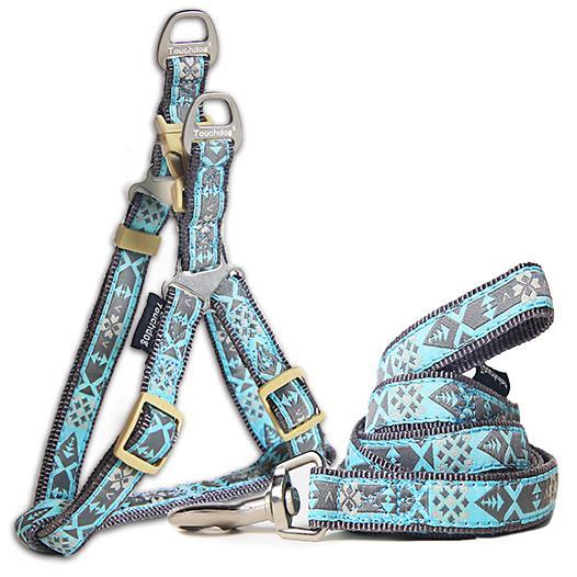 Touchdog 'Shape Patterned' Tough Stitched Dog Harness and Leash - P's One-Stop Shop 