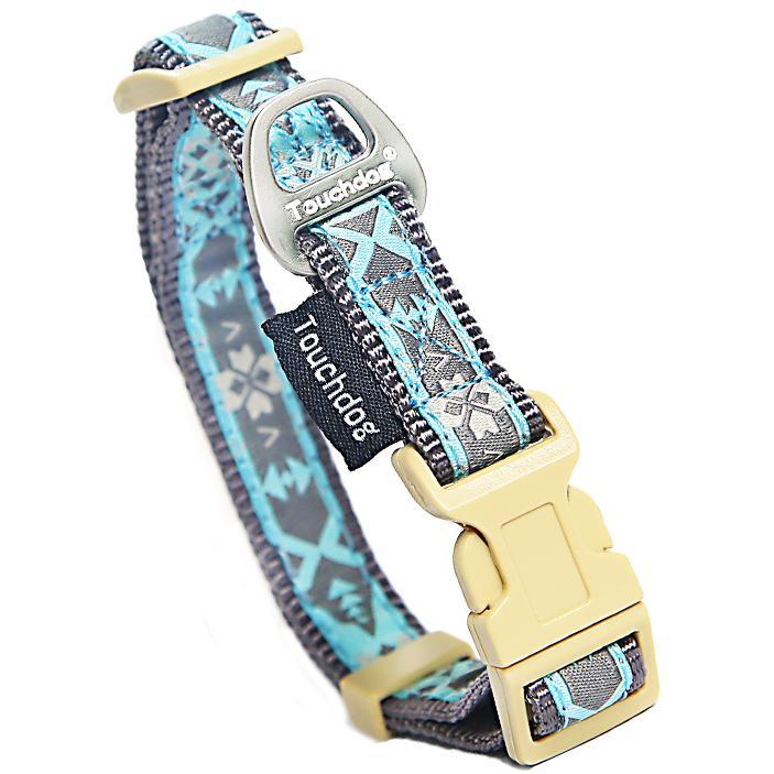 Touchdog 'Shape Patterned' Tough Stitched Embroidered Collar and Leash - P's One-Stop Shop 