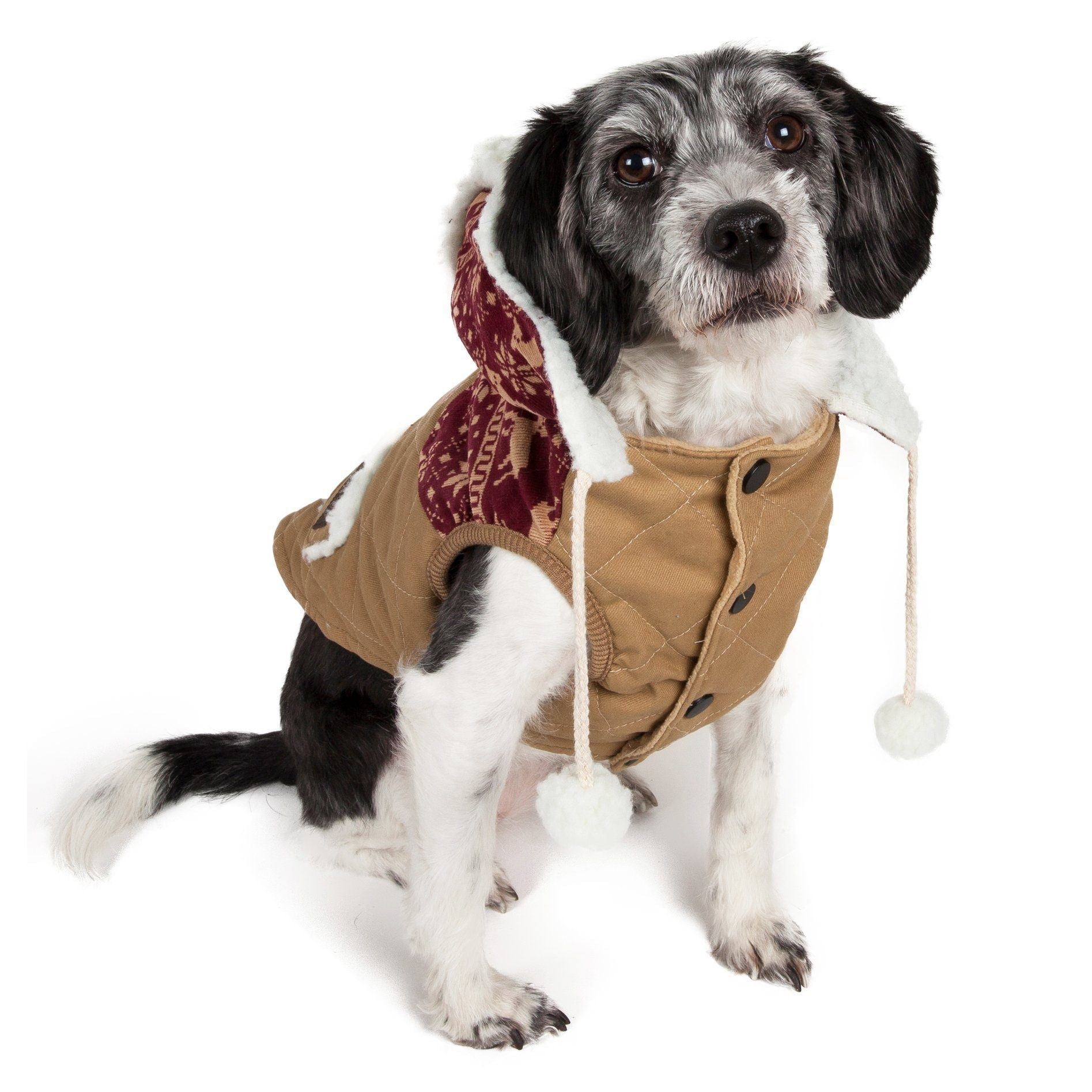 Touchdog ® 'Snowadayz' Pom Pom Hooded Fashion Dog Jacket - P's One-Stop Shop 