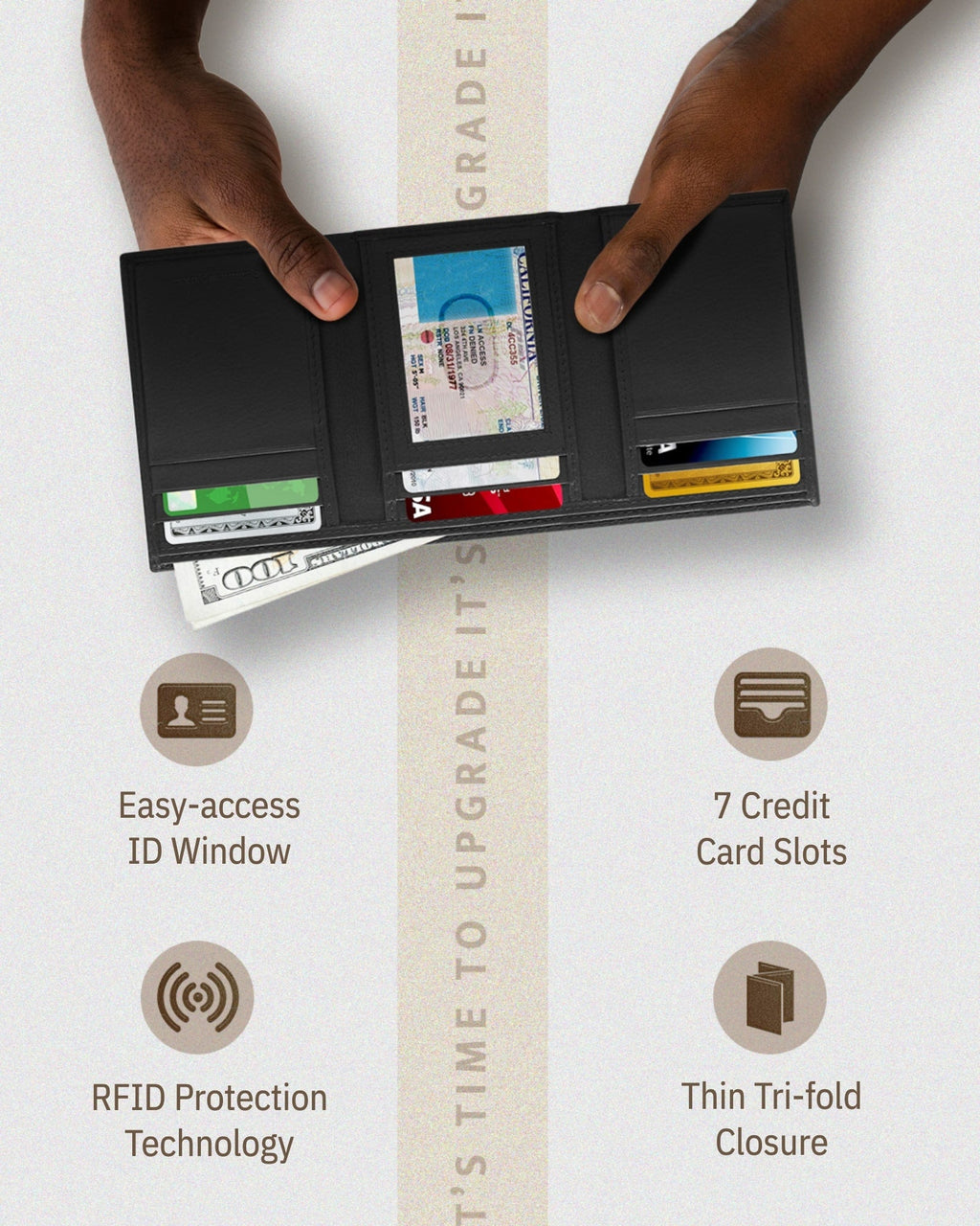 Trifold Wallet With ID Window - P's One-Stop Shop 