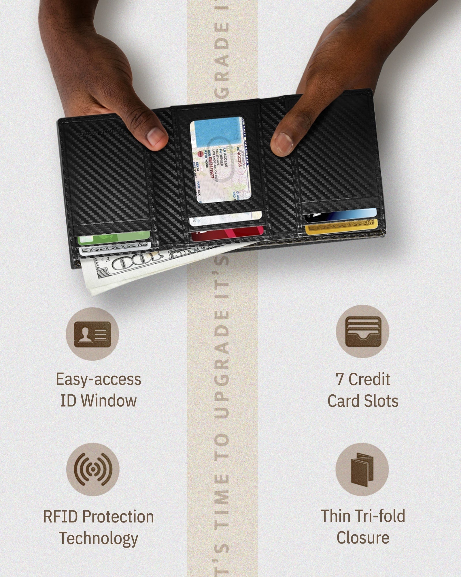 Trifold Wallet With ID Window - P's One-Stop Shop 