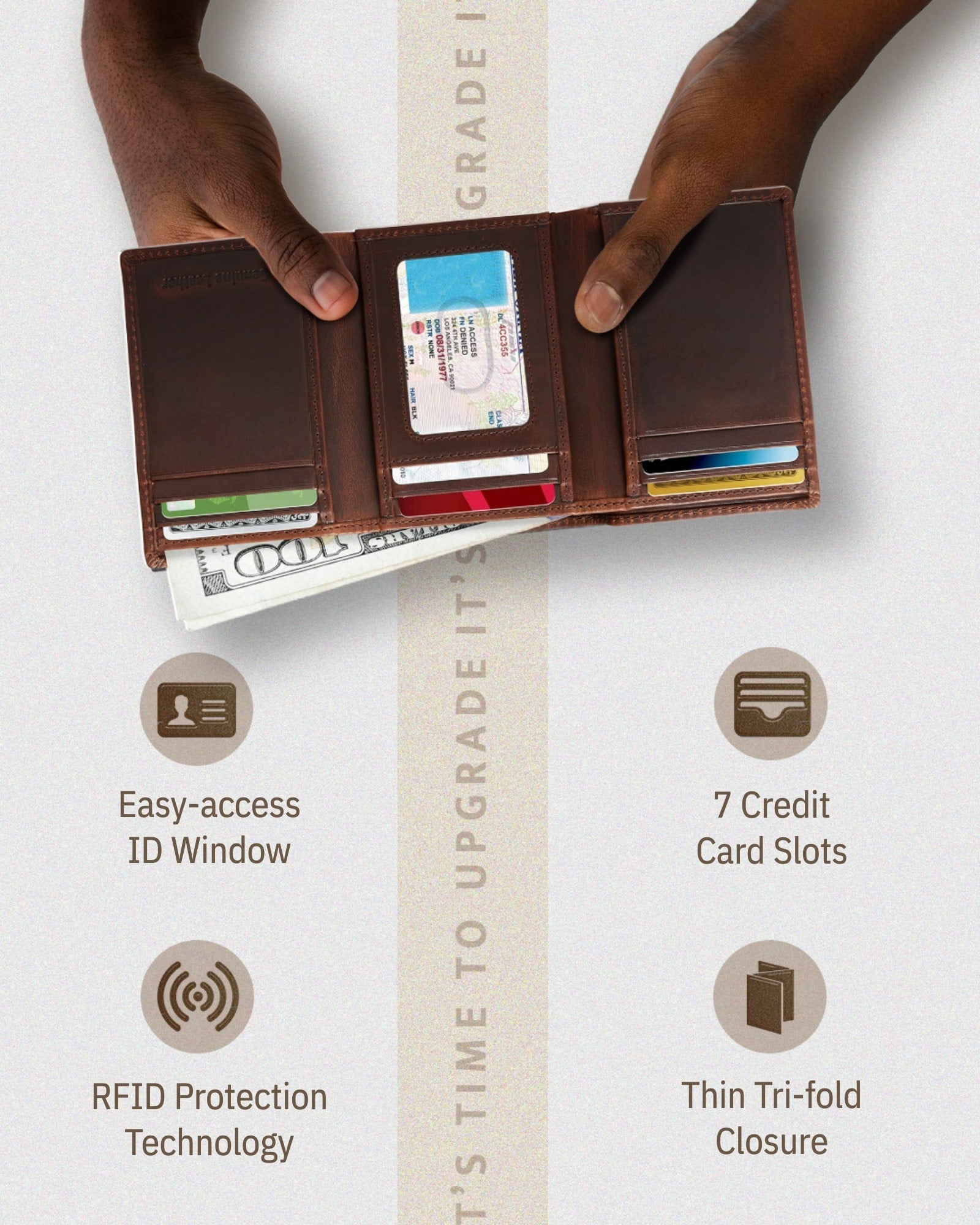 Trifold Wallet With ID Window - P's One-Stop Shop 