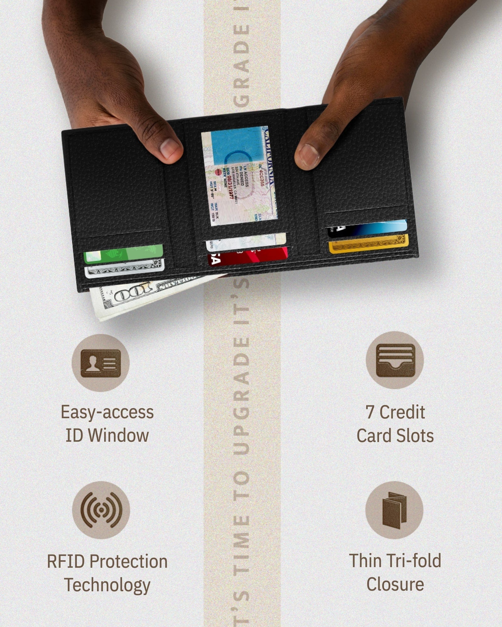 Trifold Wallet With ID Window - P's One-Stop Shop 