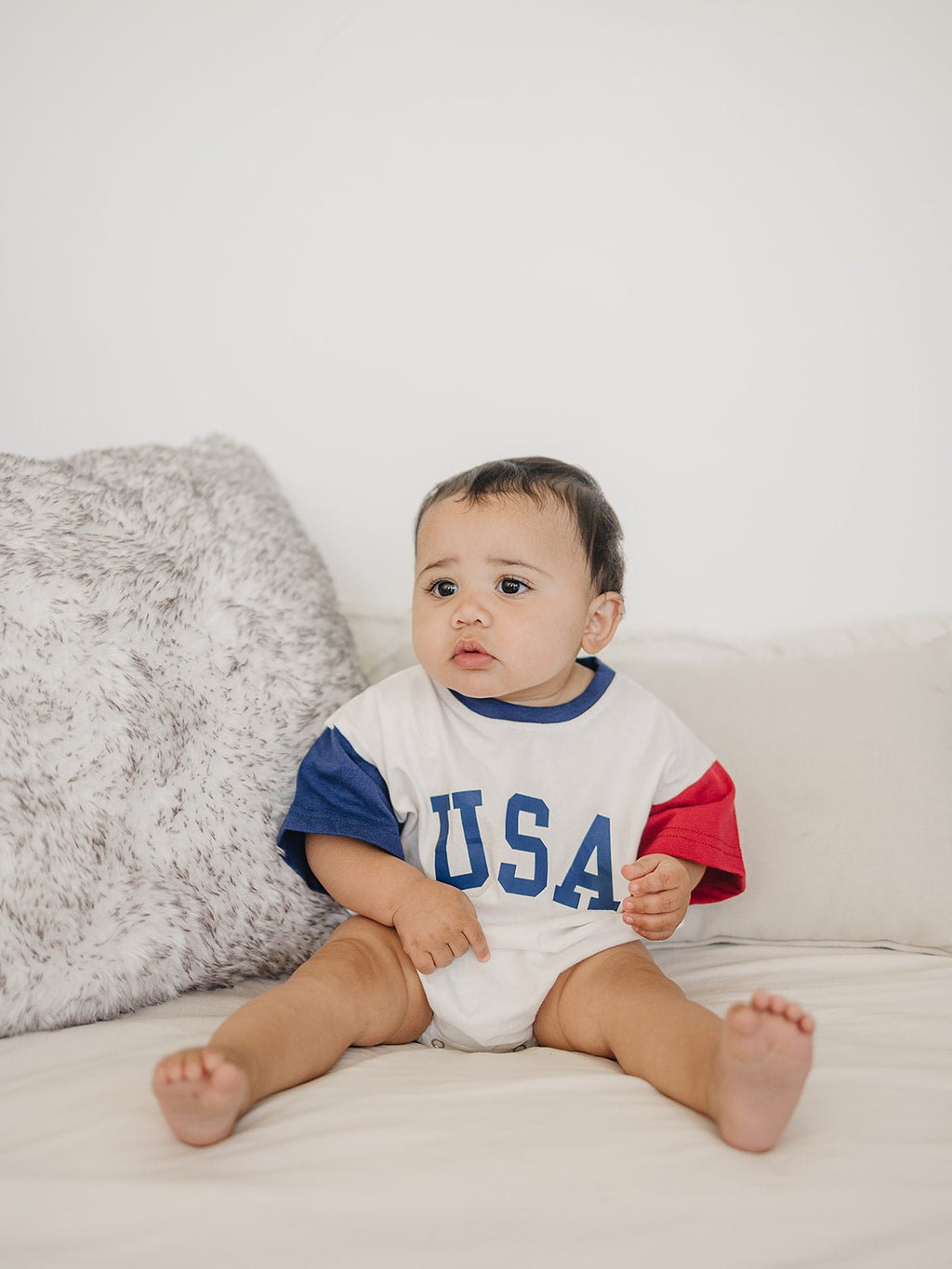 USA Colorblock T-Shirt Romper - P's One-Stop Shop 
