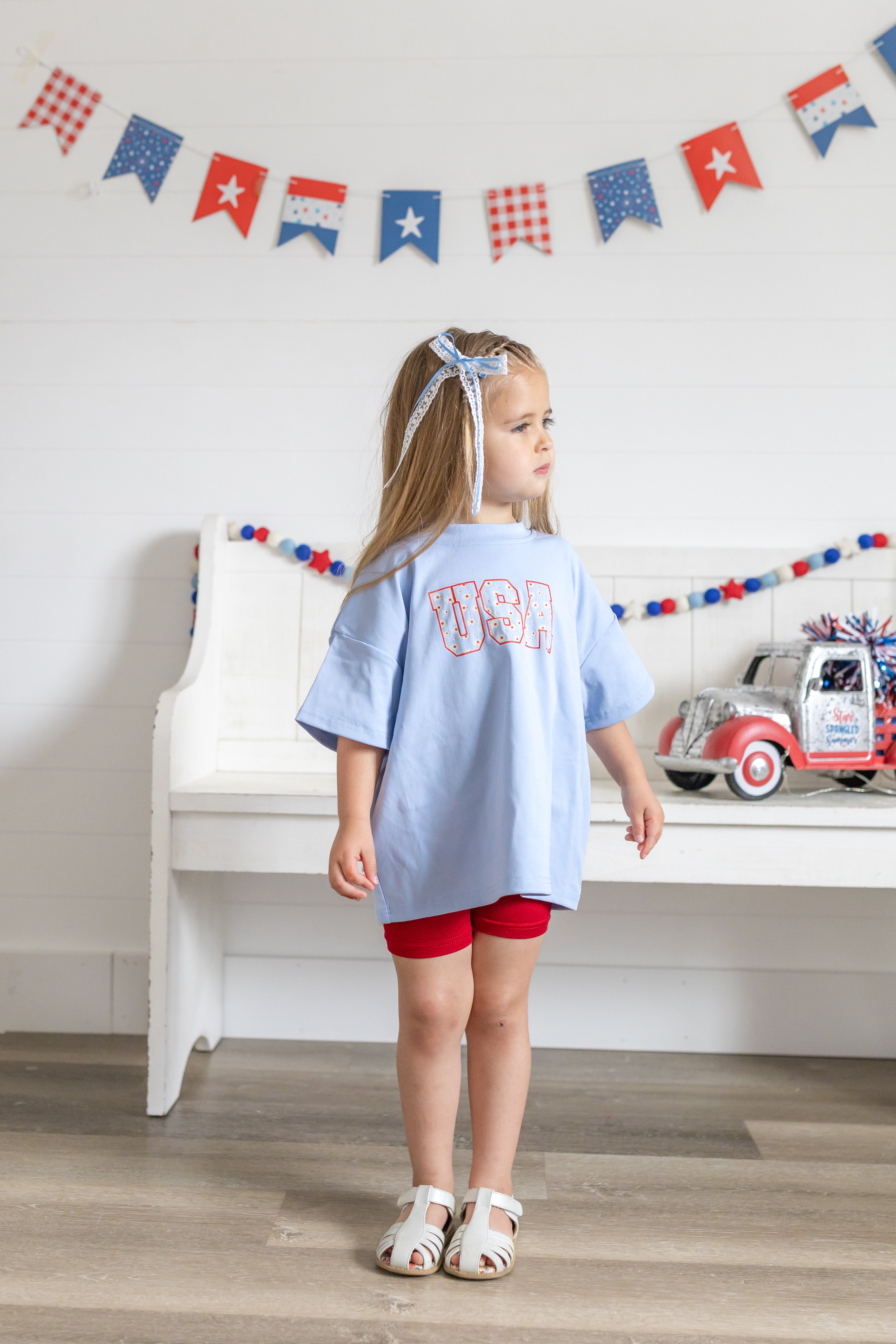 USA Daisy Oversized T-Shirt - P's One-Stop Shop 