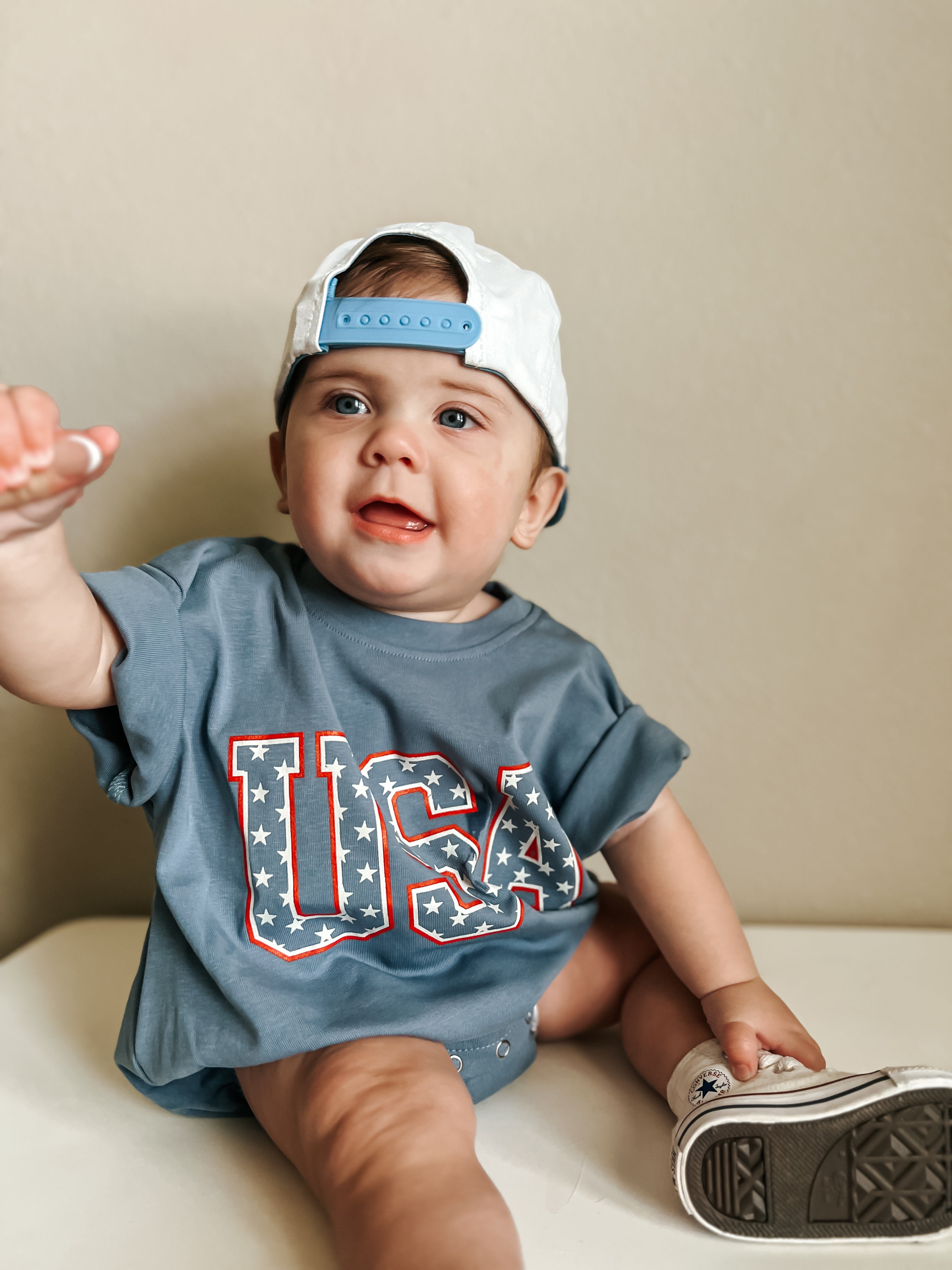 USA Stars T-Shirt Romper - P's One-Stop Shop 