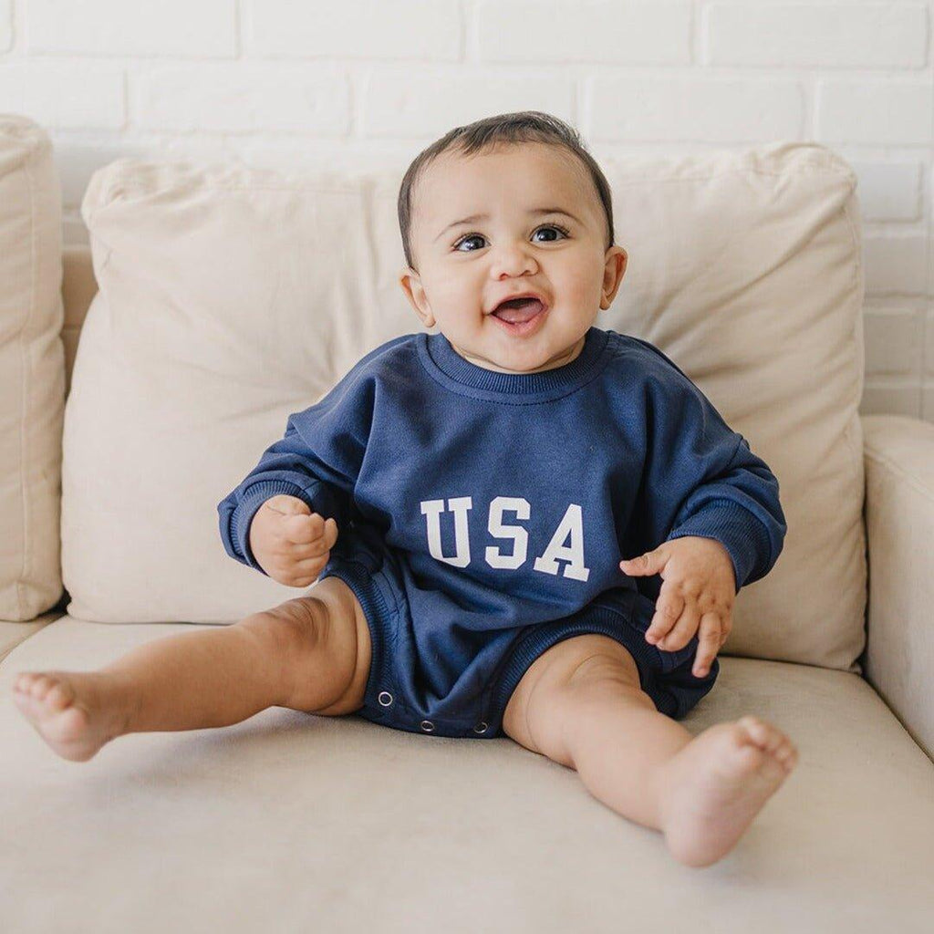 USA Sweatshirt Romper - more colors - P's One-Stop Shop 