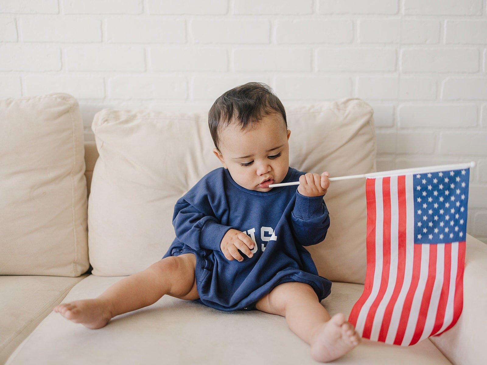 USA Sweatshirt Romper - more colors - P's One-Stop Shop 