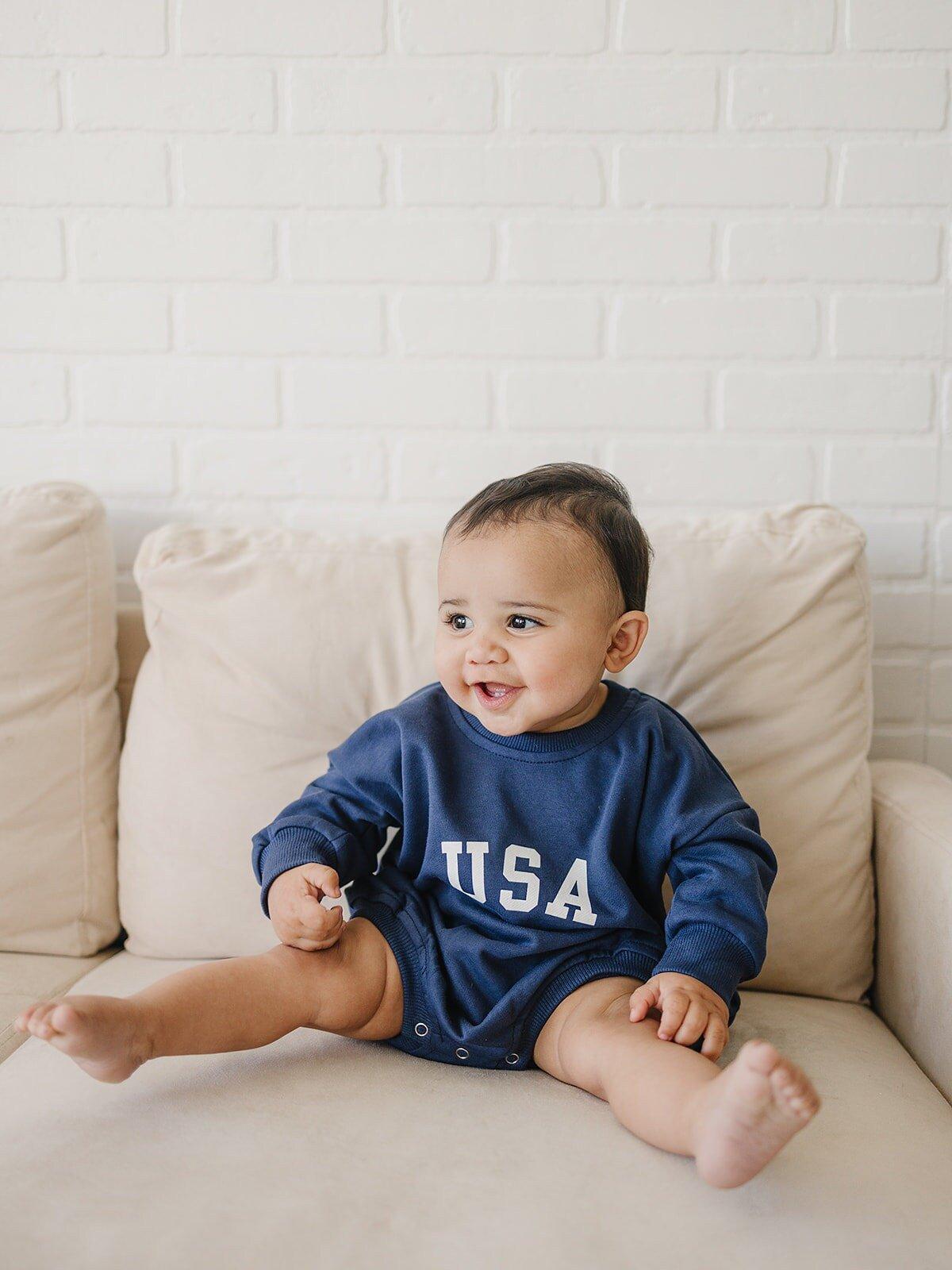 USA Sweatshirt Romper - more colors - P's One-Stop Shop 