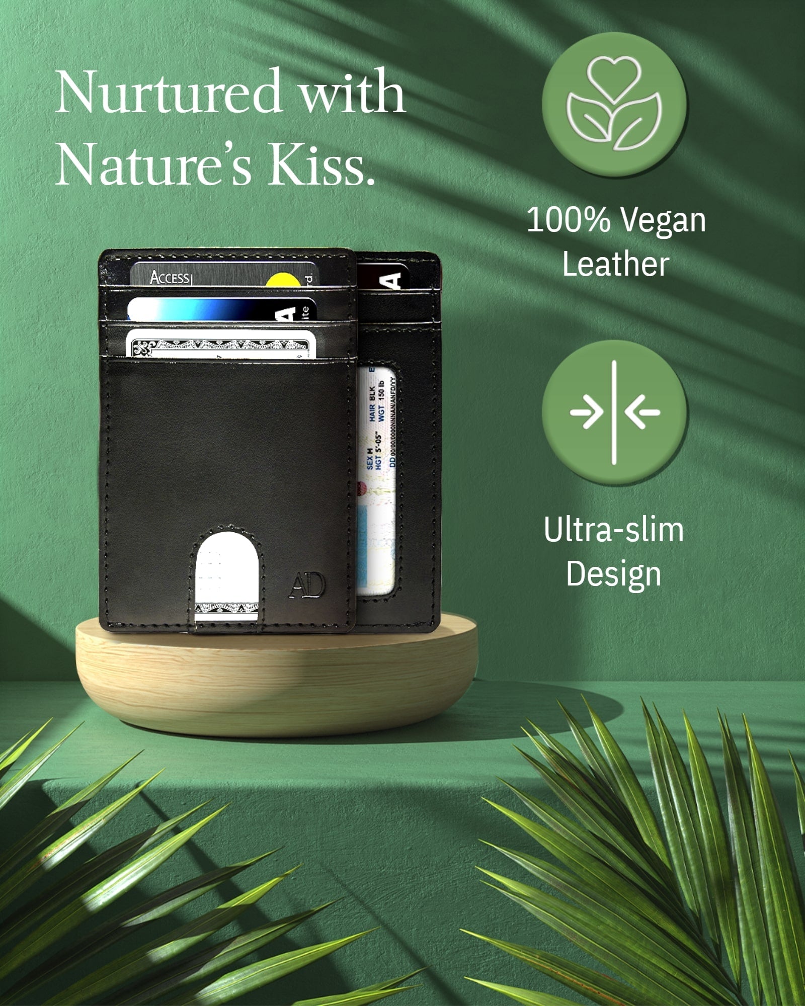 Vegan Slim Card Holder - P's One-Stop Shop 